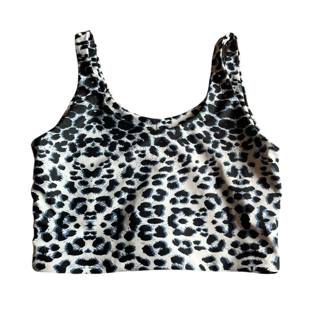 SHEIN Blue / Black / White Patterned Women’s Bikini Top Size Small